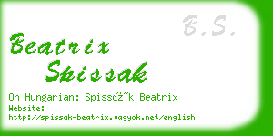 beatrix spissak business card